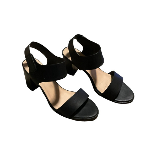 Soda WAIT-AS Women's Black Size 10 Block Heel Sandals Open Toe Adjustable Strap - Picture 10 of 11